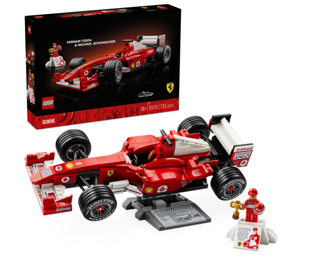 LEGO ICONS 11375 Ferrari F2004 i Michael Schumacher - 1489543 - zdjęcie 2